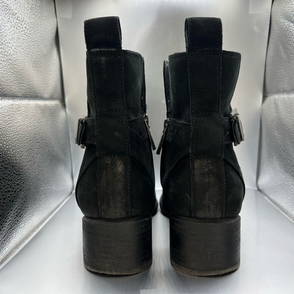 Vionic Sienna Suede Ankle Boots Leather Waterproof Black Buckle Women's Size 7.5 - Picture 7 of 10